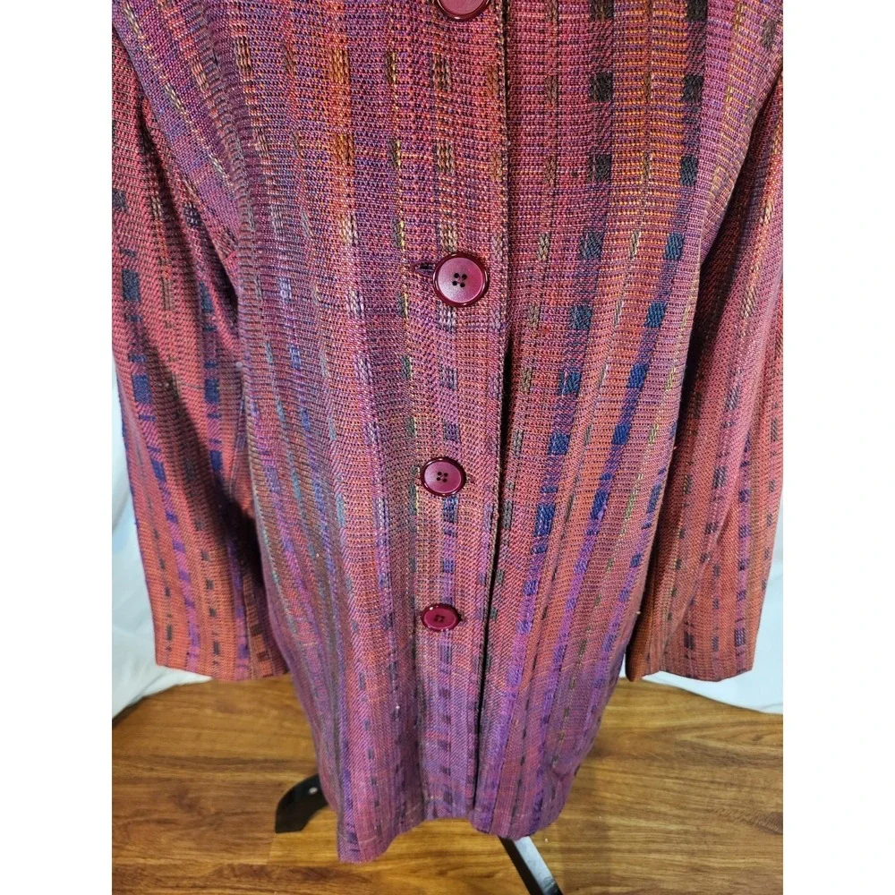 Vintage Randall Darwell Size Large ‎ Pink Red Tones Womans Jacket Blazer OOAK